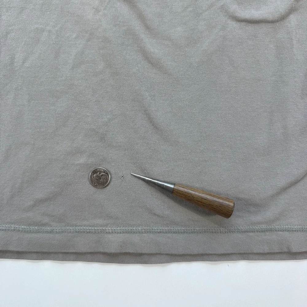 BANANA REPUBLIC Lightweight 1/4 Zip Mens Medium (?) Beige Orange Trim *Read
